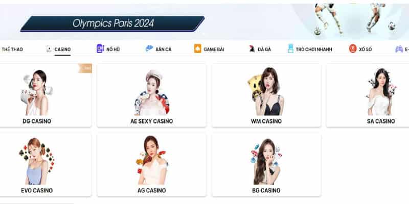 List 7 sảnh casino của nhà cái