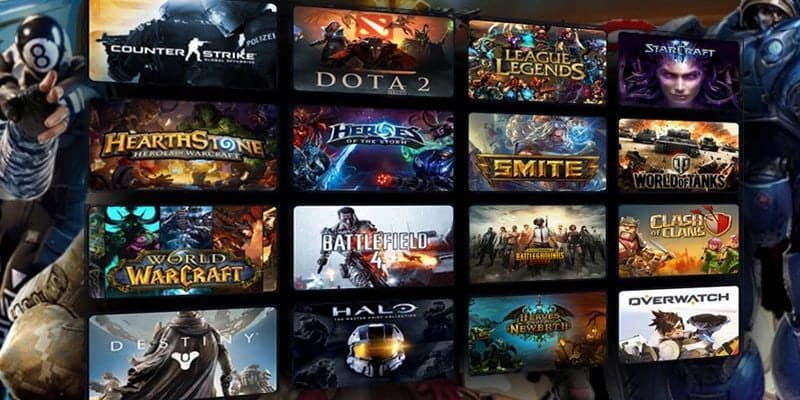 Đa dạng các đầu game hấp dẫn đề người chơi lựa chọn tham gia tại esports online ok9